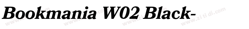 Bookmania W02 Black字体转换
